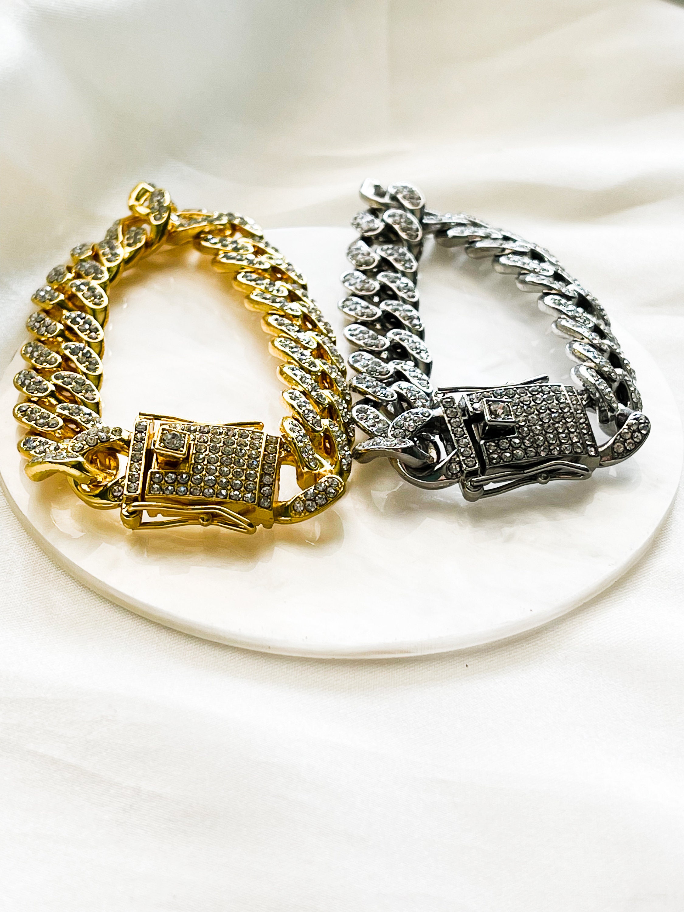 Cuban link bracelet iced out deals