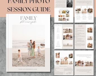 Family Photo Guide | Canva Pricing Guide | Photo Welcome Guide | Price List Template for Photographers