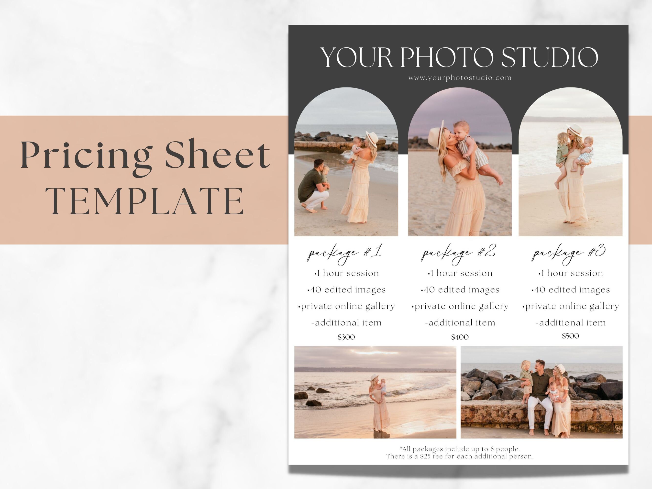 Photo Price List | Photography Pricing Guide | Photo Welcome Guide | Price Sheet Template for Photographers | Pricing Sheet