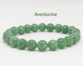 Bracelet 24 8 mm Aventurine beads