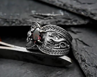 I05 Anello Buddhistisch Schneelöwe Portafortuna Agata Argento 925 - Foto 7