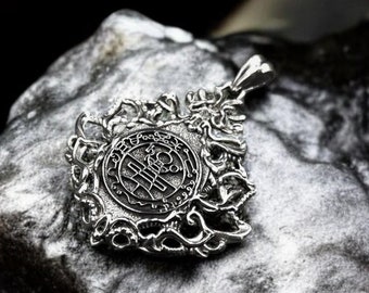 Sterling Silver King Solomon Seal Pendant, Protective Talisman Amulet