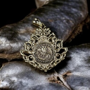 Knight Templar Pendant, Seal of Templar Knights of Solomon Temple Templar Pendant, Protective Amulet Exclusive Gift Brass Jewelry