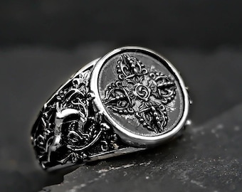 Buddhist Vajra Ring Gold - Etsy