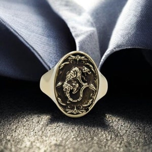Panther Ring For Men Women Gothic Animal Lovers Gift Brass Jewelry