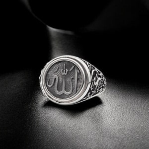 Allah Ring, Muhammed Ring, Islam Ring, Muslim, Islamic Crescent Ring, Muslim Ring 925 Sterling Silver