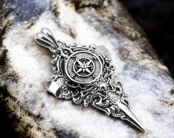925 Sterling Silver Compass Pendant North Star Traveler Jewelry Gifts for Men Women