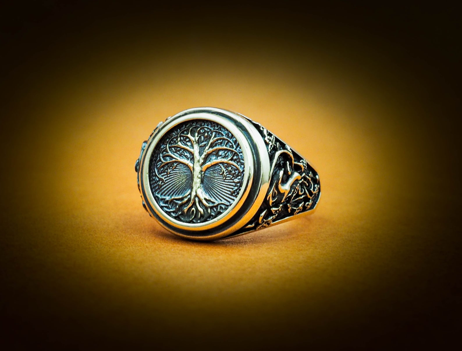 Tree of Life Ring Yggdrasil Ring Ring Men Tree Ring Etsy