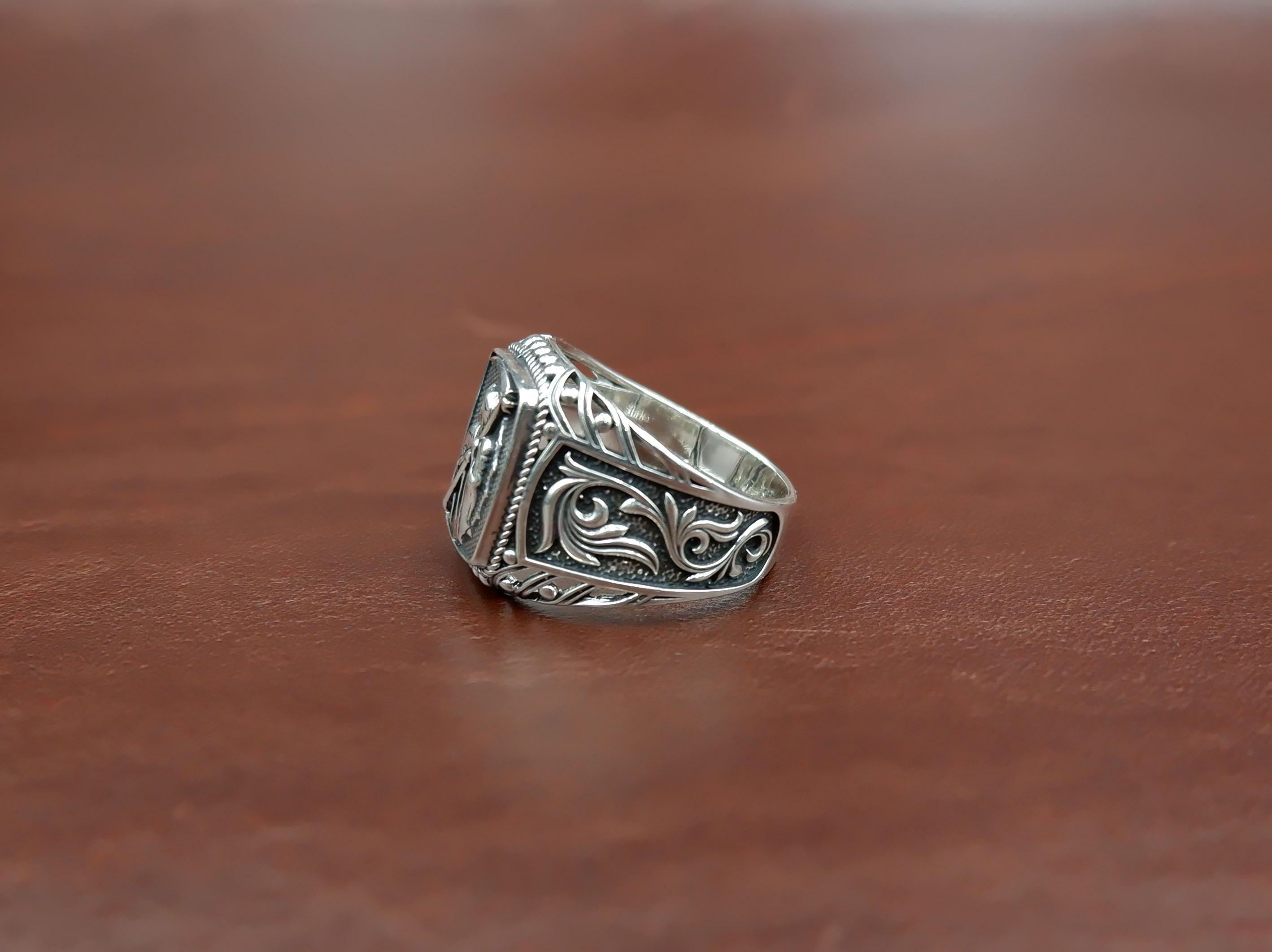 925 Sterling Silver Santa Muerte Ring for Men's Women