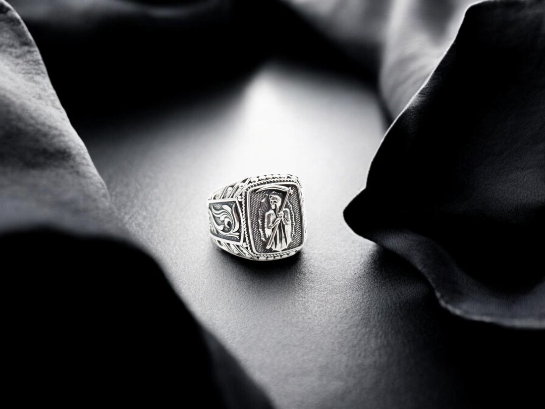 ガルシア  galcia / MEXICAN SANTAMUERTE RING 925 Sterling Silver Santa Muerte Ring for Men's Women