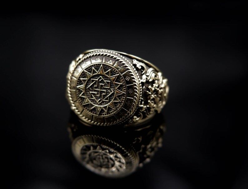 Slavic Rings Viking Warrior Ring, Slavic Valkyrie Symbol, Brass Norse Jewelry - Etsy