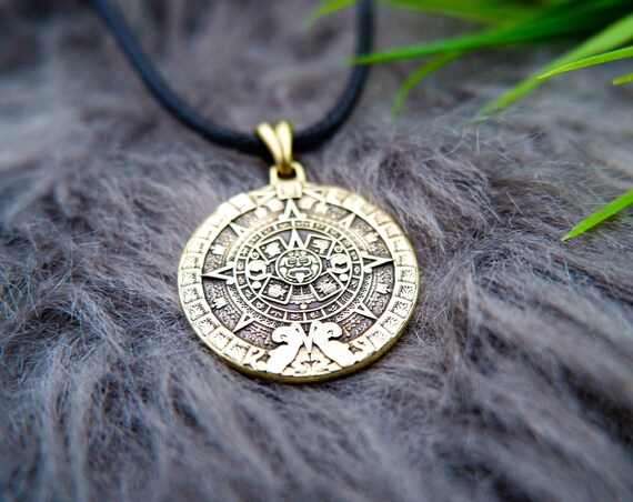 Aututer Aztec Ouroboros Necklace Sterling Silver Sun God Necklace Round Pendant  Aztec Jewelry for Men Women Halloween Christmas Jewelry Gifts | Amazon.com