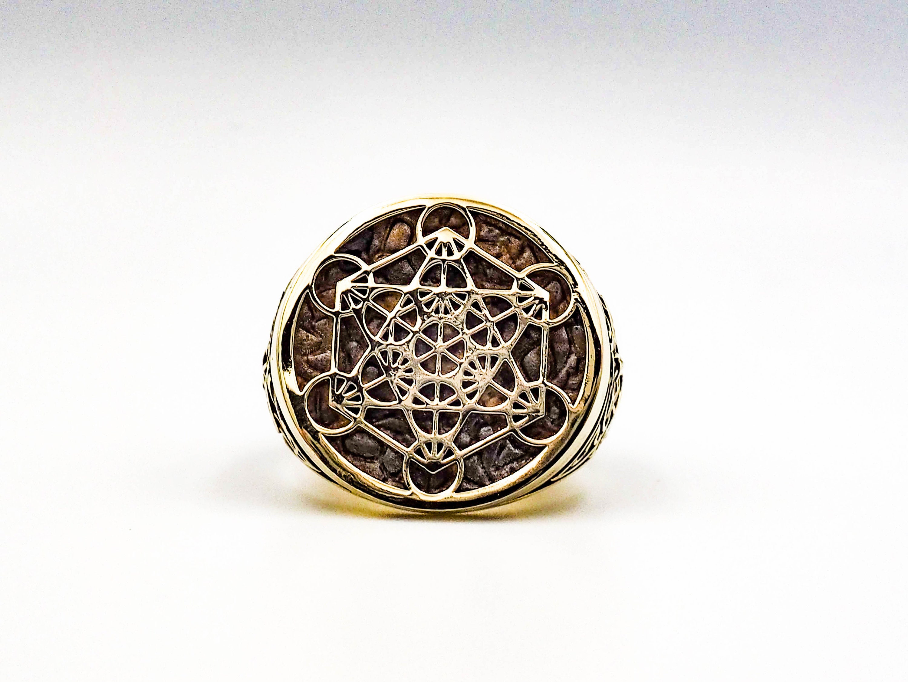 Metatron Cube Ring Life Amulet Sacred Geometry Jewelry Etsy Canada