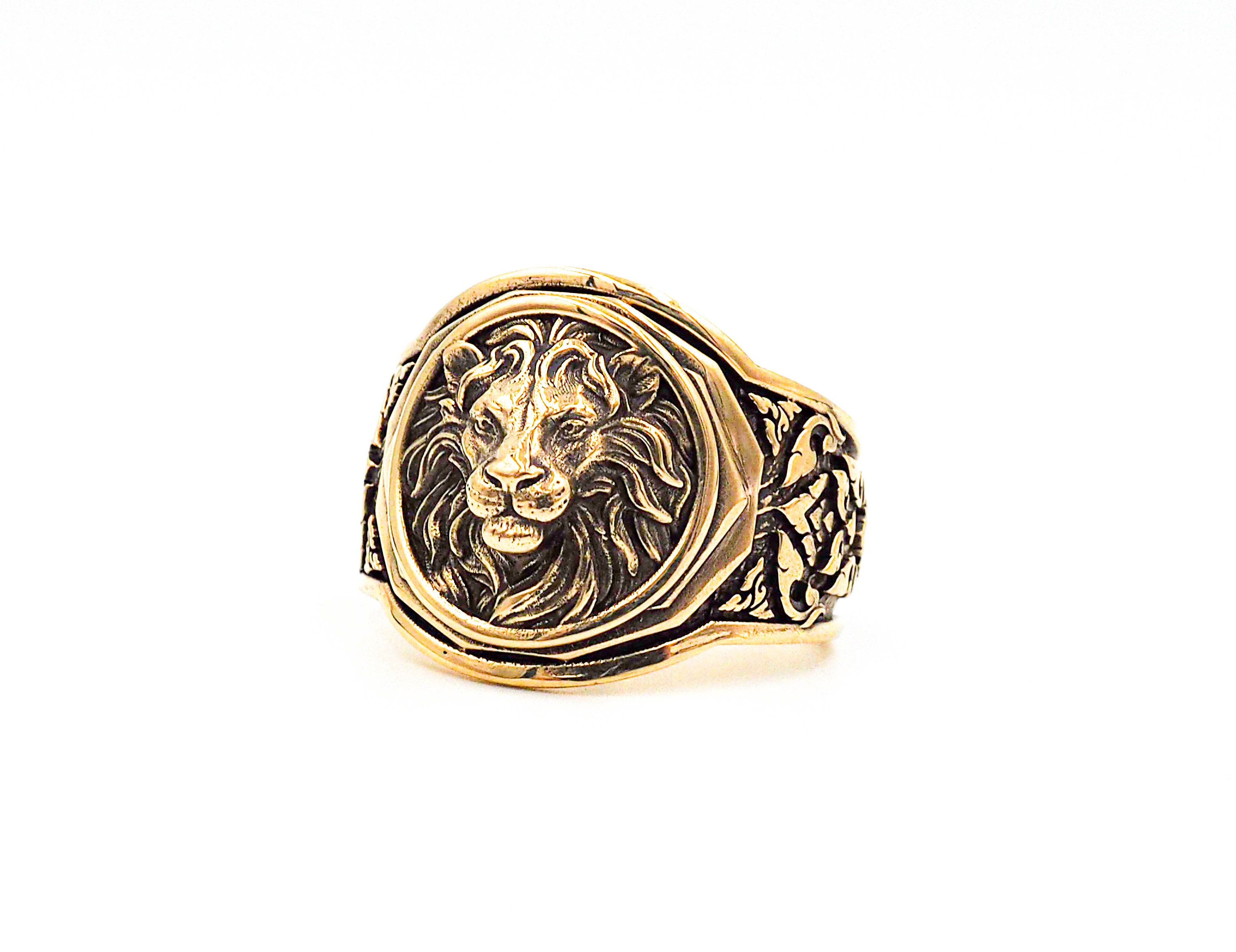 Lion Men's Ring Lion Head Ring African Lion Men Etsy