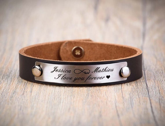 bracelet mens engraved