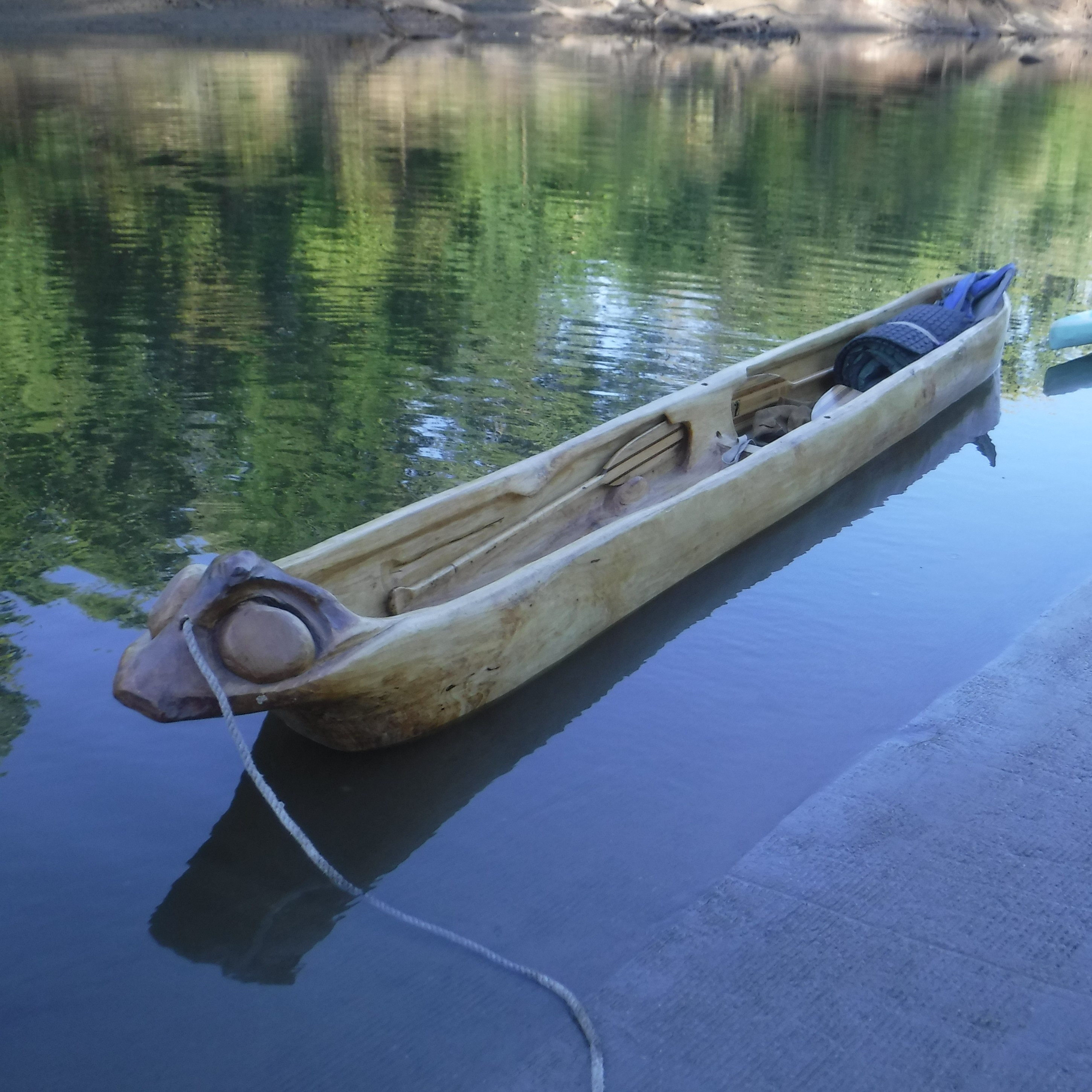 HandCarved Dugout Canoe by Churchill Clark Etsy