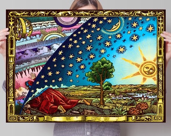Flammarion Flat Earth Poster  (A3,A2 or A1)