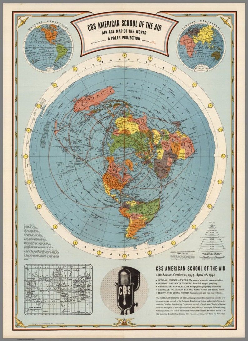 world map flat
