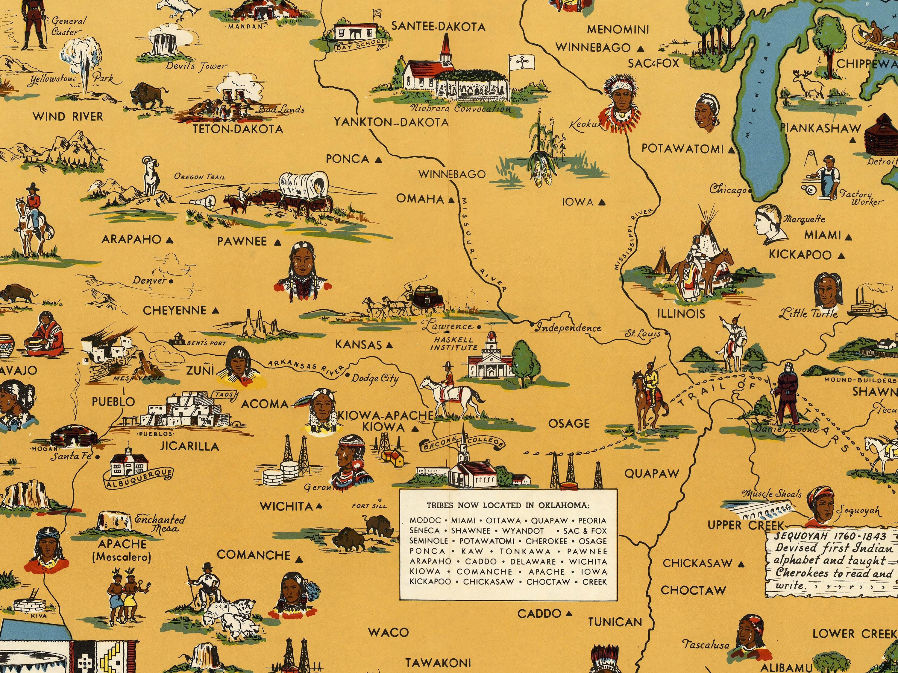 Map of Native American Tribes in the USA & Canada | Historical Tribal ...