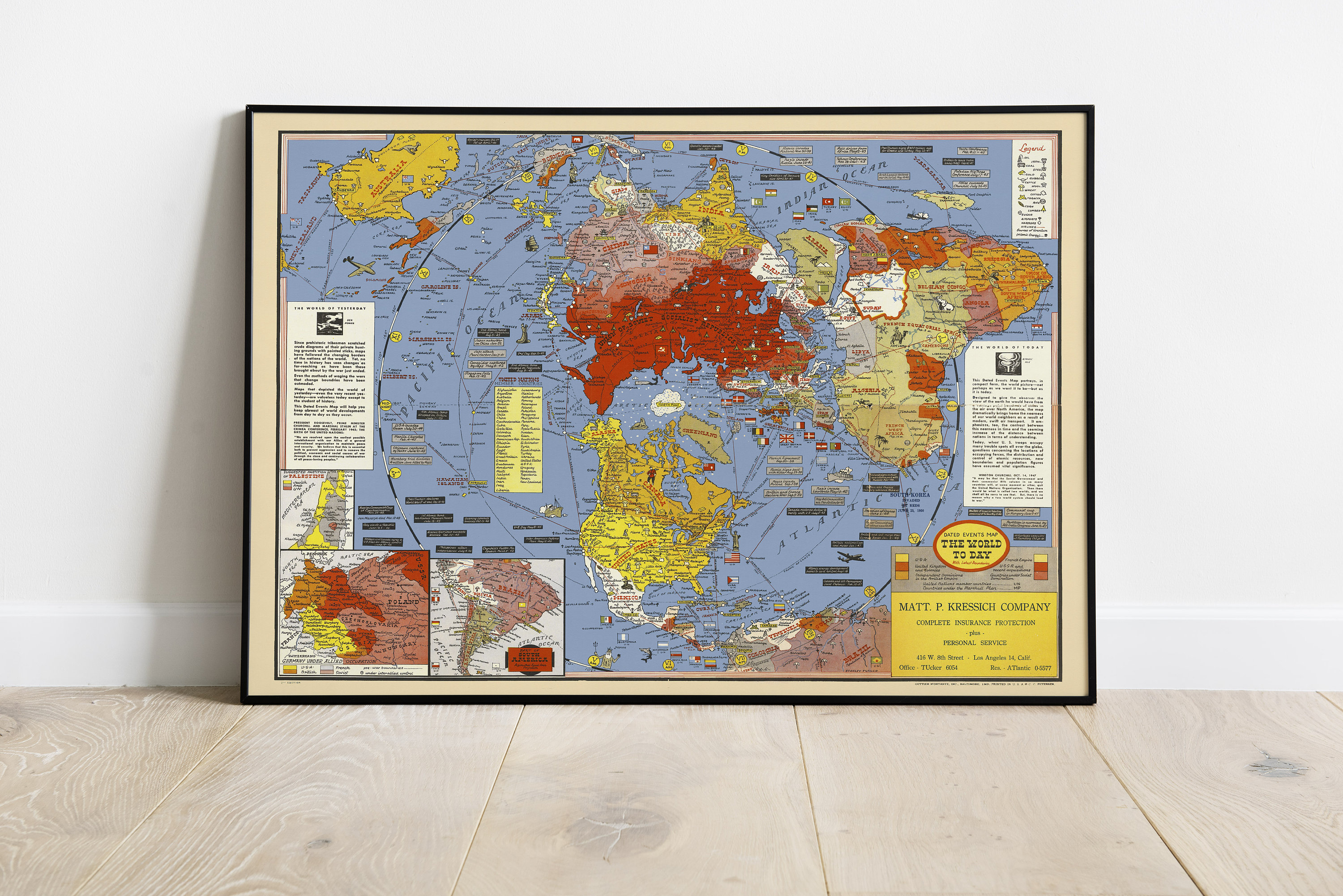 Historic World Map the World Today With Latest Boundaries | Etsy