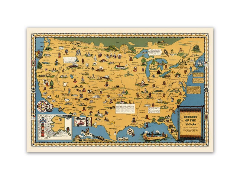 Map of Native American Tribes in the USA & Canada | Historical Tribal ...