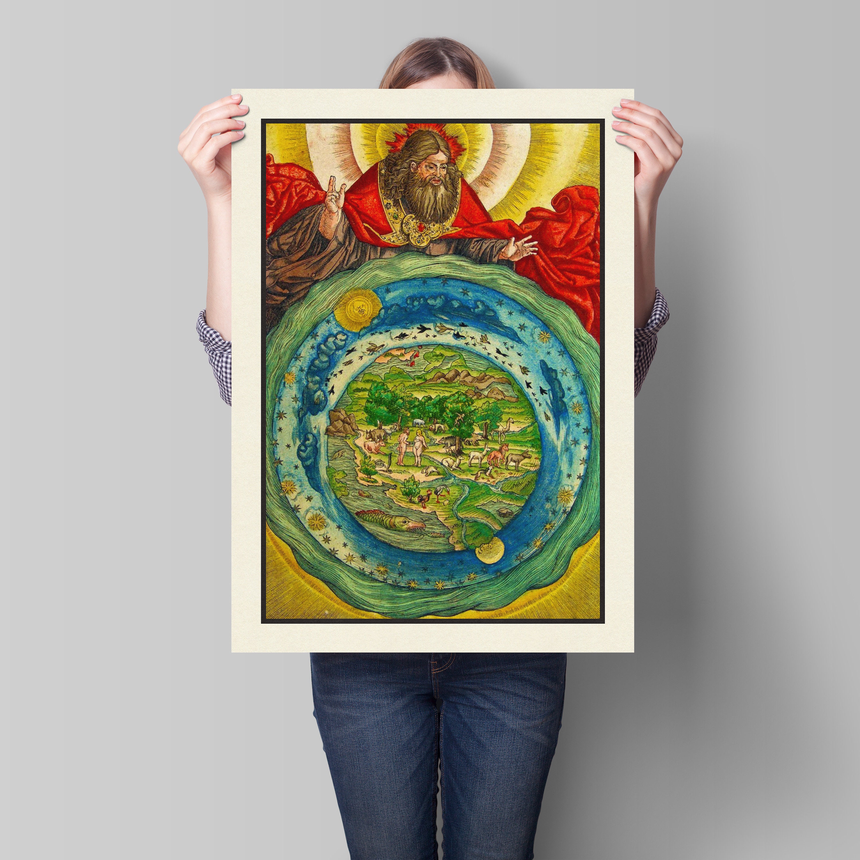 90s TOUCHED by the MASTER　Bible Cult Art Creation Illustration From Martin Luther's 1534 Translation of the