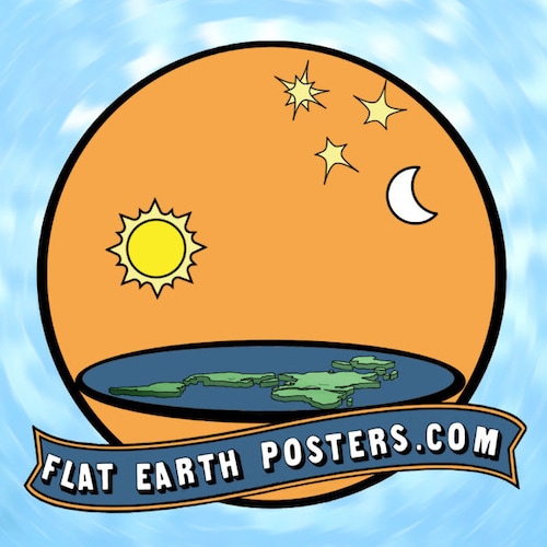 Ferguson Vintage Map Square Stationary Earth Flat Earth Huge Art Print 18X24 In