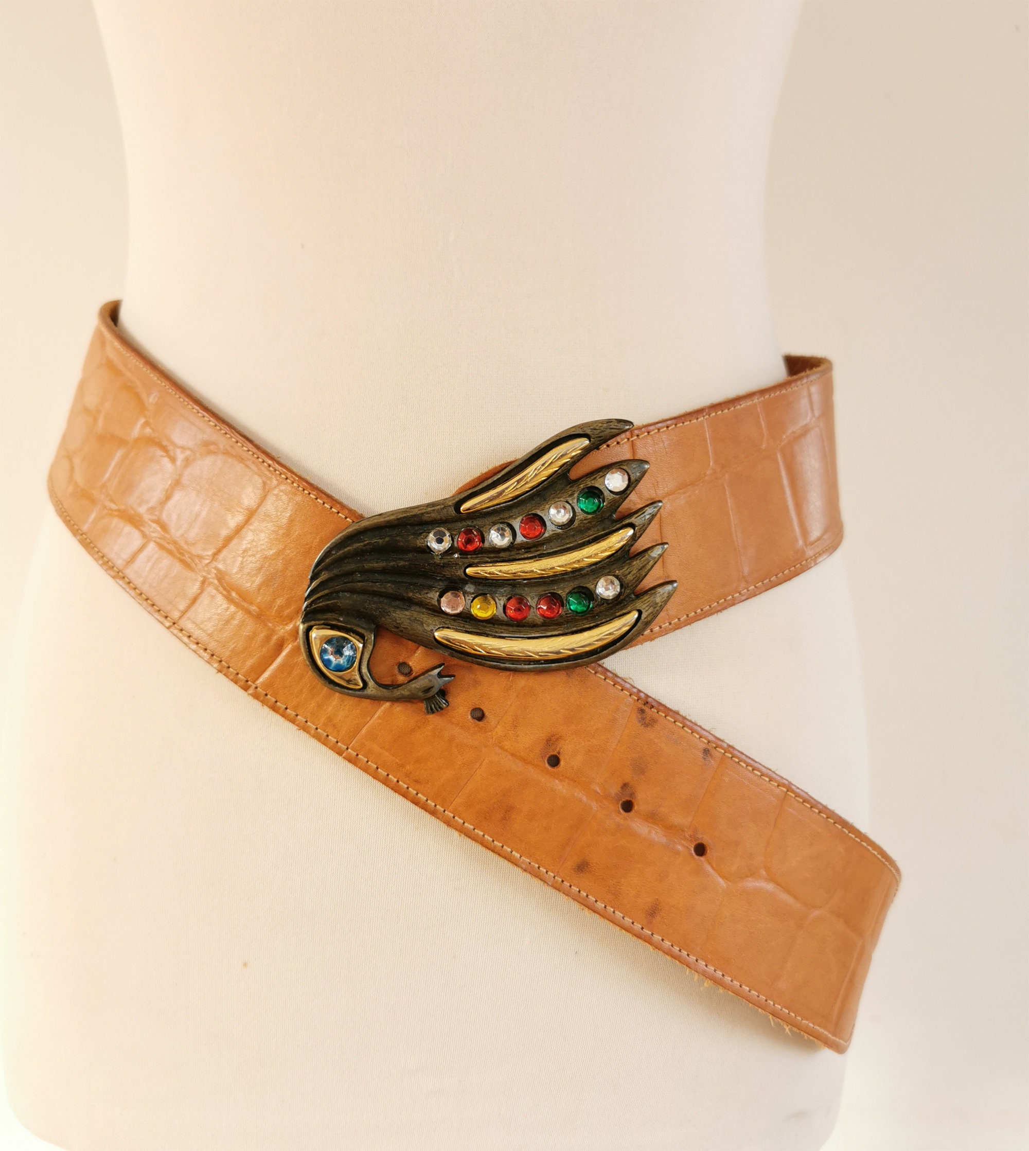 Wide tan ladies belt Clearance