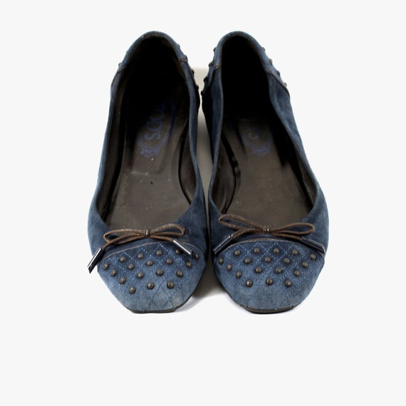 TOD'S Vintage Suede Ballerina Flats EU Women Size 