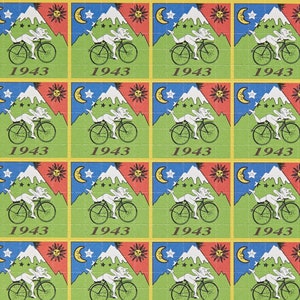 Blotter Art "Gita in bicicletta di Albert Hofmann 1943" 500 risultati, niente droga, solo carta!!!