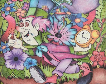 Blotter Art "Alice in Wonderland Madhatter "500 Hit's