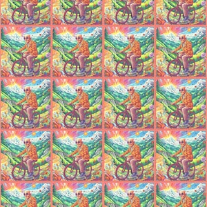 Blotter Art "Albert Hofmann Bike-ride 2" 500 visualizzazioni, niente droga, solo carta!!!