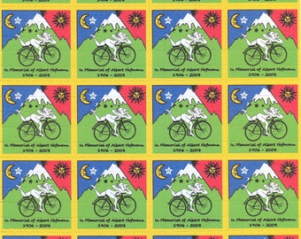 Blotter Art "Albert Hofmann Bike-ride memorial" 500 hits