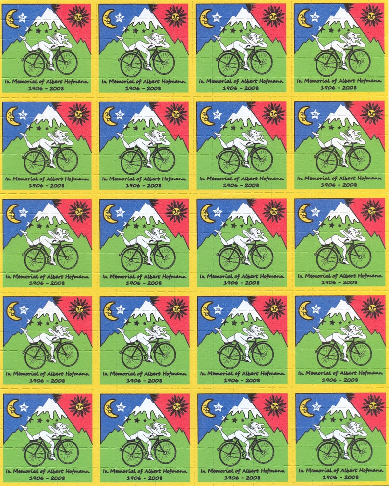 Blotter Art Albert Hofmann Bike-ride memorial 500 hits image 1