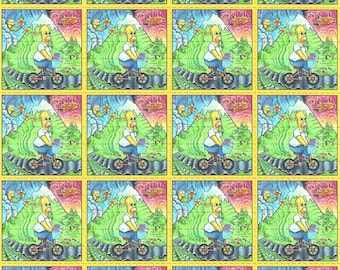 Blotter Art "Paseo en bicicleta de Homer Simpson" 500 visitas, sin drogas, ¡¡¡solo papel!!!