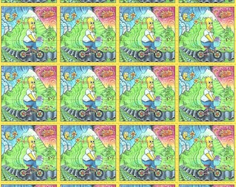 Blotter Art "Homer Simpson Bike ride" 500 hits