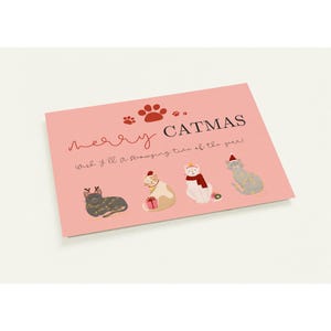Niedliche Katzen Weihnachtskarten - Merry CatMas Packung mit 10 - Ohne Umschläge