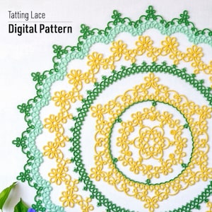 buttercup, Tatting lace, Digital pattern