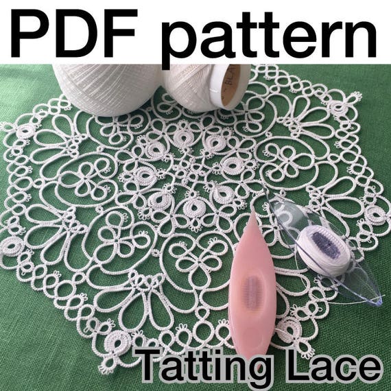 Hello World ハローワールド タティングレース編み図 Tatting Pattern Etsy