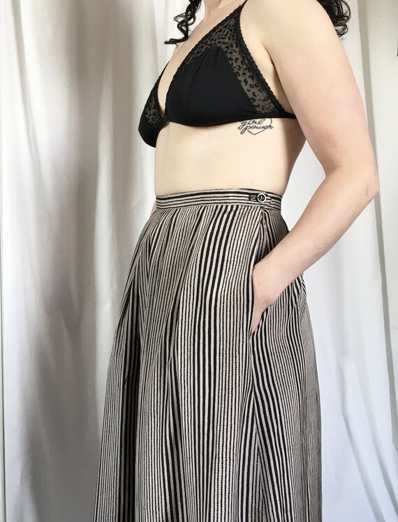 PINSTRIPE MIDI skirt MED / pinstripe skirt / vinta