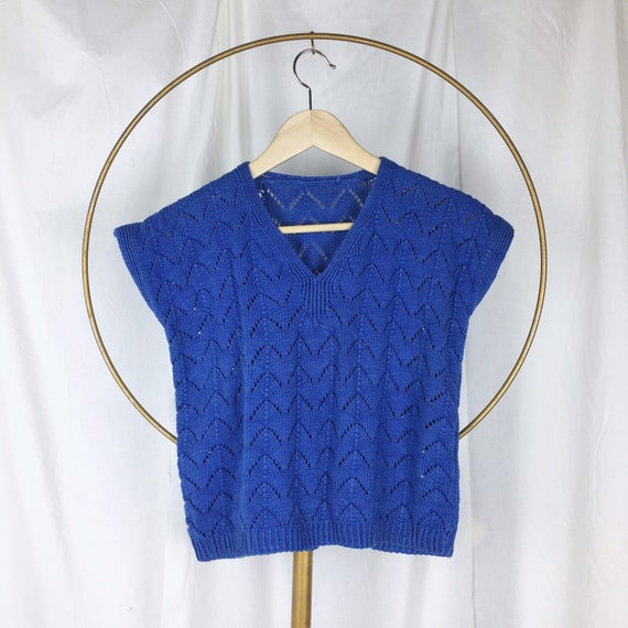 IRIS knit top SM/MED / crop top / hand knit top /