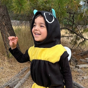 Bumble Bee Costume, Fleece, Toddler - Kid - Baby, Halloween Bee Outfit, Wasp Dress-Up, Cute Costume