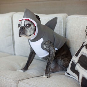 Shark Dog Costume, Fleece Pet Costume, Funny Halloween Outfit, Dog Dress-up, Cosplay Costume, Shark Lover Gift