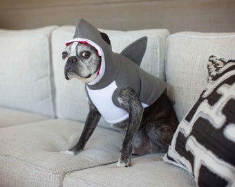 Shark Dog Costume, Fleece Pet Costume, Funny Halloween Outfit, Dog Dress-up, Cosplay Costume, Shark Lover Gift