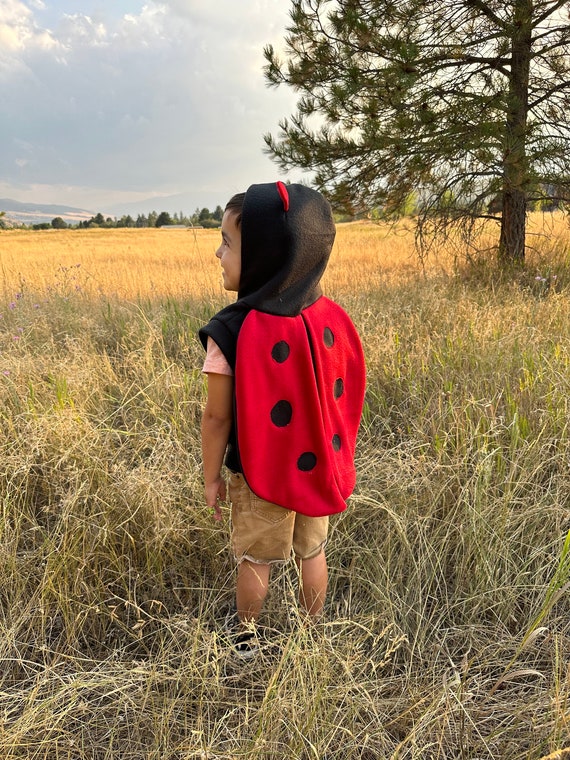 Ladybird Hooded Cape Black & Red Child Ladybird Hooded Cape Black & Red Child