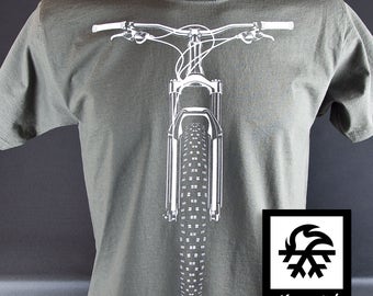 T-Shirt Mountainbike MTB Gravel Bike Rennrad Illustration von Waveslide