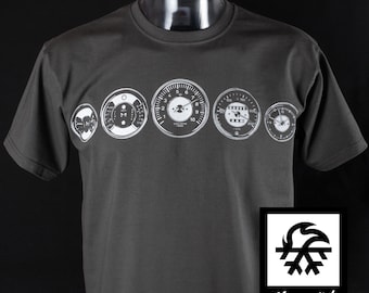 T-Shirt 911 Armaturen, Illustration von Waveslide