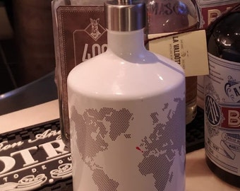 Soap dispenser from Nordes Gin bottle or bottle lamp from Nordes Gin