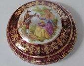 Vintage LIMOGES MEISSNER Trinket Box B19 with Lid FRAGONARD Image