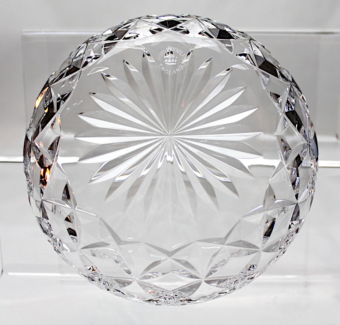 A Vintage Royal Doulton b Corbett Crystal Glass Bowl in Etsy